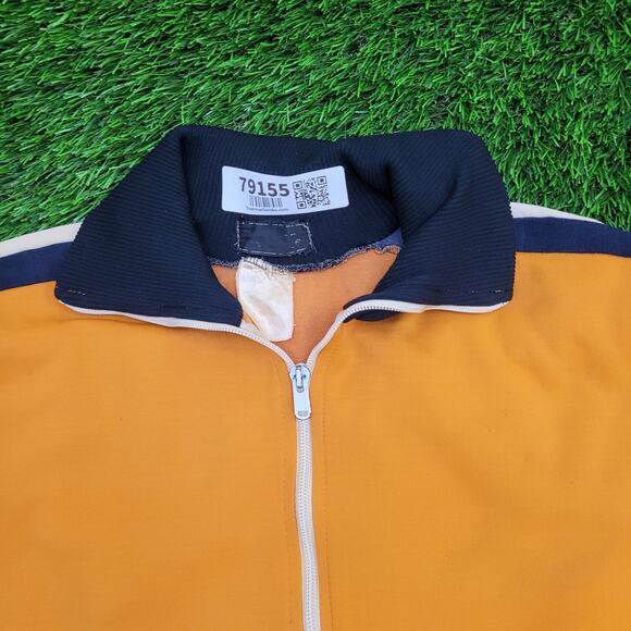 Vintage 80s MOD Track Jacket Womens XL 23x23 Orange - Picture 13 of 15